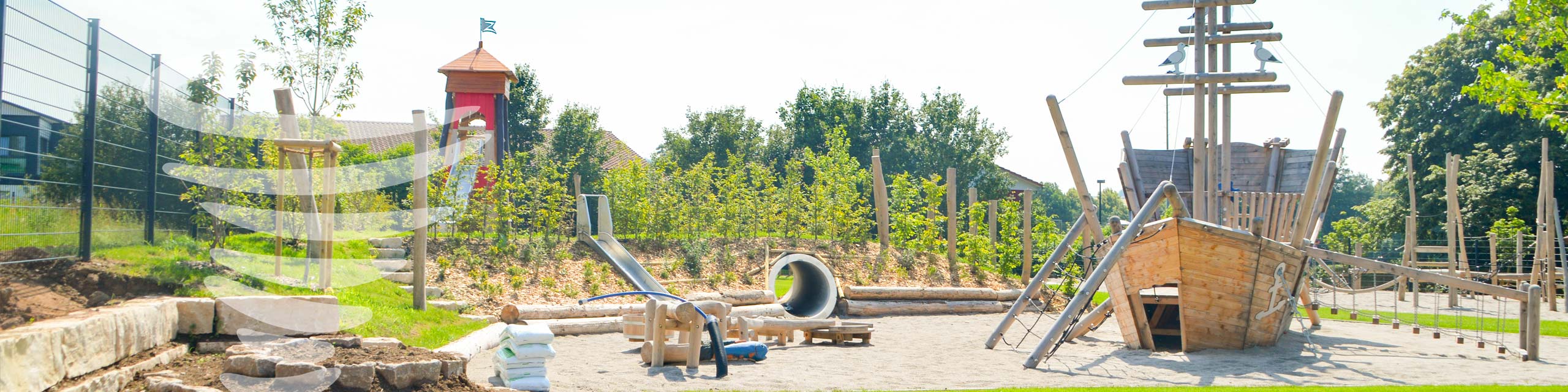 Unser Spielgelände im Sportkindergarten Wirbelwind in Buchen (Odenwald)